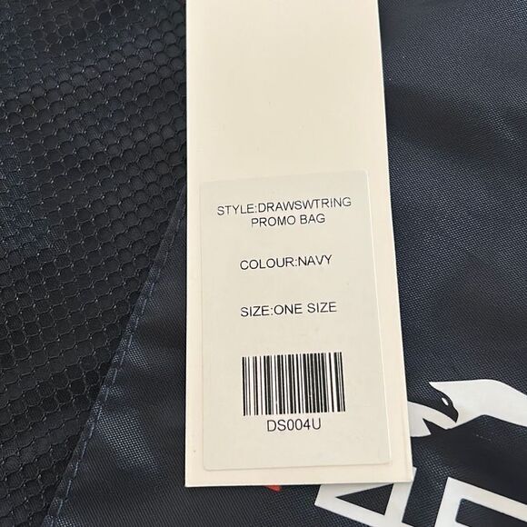 Navy Drawstring Backpack NWT - Picture 3 of 4